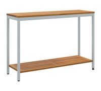 Outdoor Table with Storage Solid acacia wood and steel Patio Table vidaXL