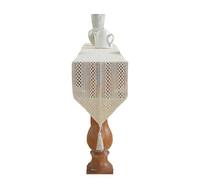 Outdoor Tablecloth， Cotton Crochet Lace Table Runner(Strip-pointed,120)