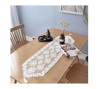 Outdoor Tablecloth， Hollow Lace Table Runner 33x114cm Openwork Tablecloth(1010-b)