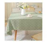 Outdoor Tablecloth Waterproof 135x180CM Green Table Cover with 3D Floral Pattern Perfect for Garden Parties Picnics and Dining Al Fresco
