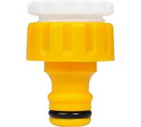 Outdoor Tap Connector 21mm - 26.5mm: Threaded Universal Fit, Watertight, Durable Brass Finish (100-000-502)