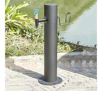 Outdoor Taps,304 Stainless Steel Cylindrical Vertical Garden Water Column, Freeze Crack Garden Water Column Floor Mount Water Tap,Outdoor Yard Hydrant Frost Proof Water F-Height 86cm*Diameter 5cm