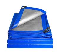 Outdoor Tarps with Grommets & Reinforced Edges 1.2x15m/3.9x49.2ft, Tarpaulin Waterproof Heavy Duty, Thick Waterproof Poly Tarp Cover 12mil for Canopy Tents, Boats, RV or Pool Covers
