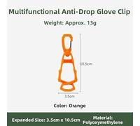 Outdoor Task Clip for Gloves with Compact Dimensions and High-Retention Clamping Force Suitable for Dynamic Environments (beige)