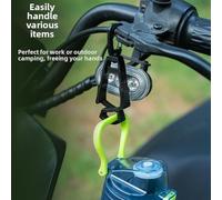 Outdoor Task Clip for Gloves with Compact Dimensions and High-Retention Clamping Force Suitable for Dynamic Environments (Black)