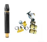 Outdoor Task Hose Nozzle Kit for Washing Vehicles Watering Plants Rinsing Surfaces, Adjustable Flow Control, 8x Water Pressure Enhancement