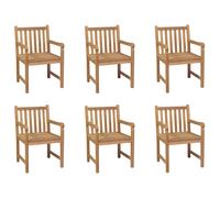 Outdoor Teak Chairs Set of 2 Brown Fine-Sanded Hardwood 58x60x90cm Weatherproof