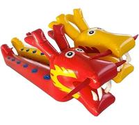 Outdoor Teamwork Games, Lawn Inflatable Dragon Boat, Team Building Exercise Activity Game, 2pcs(6 seats)