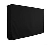Outdoor Television Cover 600D Waterproof Heavy Duty TV Protector with Remote Pocket for Flat Screen Displays Wall Mount Patio Garden Black 55-58 Inch(46-48 inches)