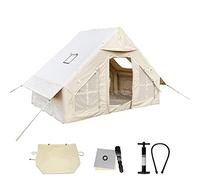 Outdoor Tent, 2-8 Person Gonflable Large Yurt Tents, Easy Setup//Breathable Outdoor Oxford Canvas Teepee Tents 4-Season for Family Camping Hiking(Without Skylight)