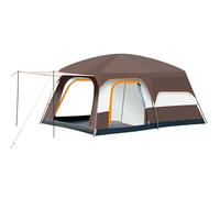Outdoor Tent, Luxury Tents For Camping Large Family Tent With Rooms 4-12 People Two-Bedroom And One-living Room Design(Coffee,L)