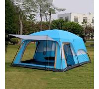 Outdoor Tent Tents Camping Tent 5-8 Person Carry Bag Waterproof 210D Oxford with Bedrooms, Instant Tents for Camping with Awning A