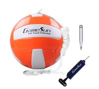 Outdoor Tetherball Set with Impact-Activated LED Lights, Soft Touch Tether Ball Game for Backyard & Party, Portable Tetherball Kit with Rope, Carabiner, Pump & Pump Needles