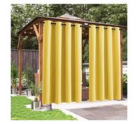 Outdoor Thermal Insulated Curtains with GrommetsWindproof Patio & Garden Drapes Customizable Size 2.5x2.7m for Gazebo Privacy & Energy Efficiency