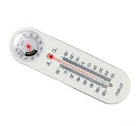 Outdoor Thermometer, 23 cm Long Wall Hanging Temperature and Humidity Gauge Two-in-One Design No Battery Required for Garden Patio Greenhouse