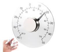 Outdoor Thermometer 4.2 Inch Stick on Thermometer Transparent Waterproof Self Adhesive Window Easy to Read Portable Weather Thermometers for Outdoor Greenhouse, Ornaments de jardin