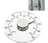 Outdoor Thermometer, Stick on Window Thermometer,Transparent Round Self Adhesive Waterproof Thermometer