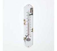 HOMESCAPES Wall Thermometer Indoor Outdoor Use, Accurate & Weatherproof Garden Thermometers for Measuring Weather Temperature, Woodland Animals Design, Ideal for Home, Gardens, Patio & Conservatories