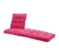 Outdoor Thick Cushions for Benches - 10cm Soft Velvet Seat Pad with Handle 55x65cm Ideal for 1-4 Seater Furniture Perfect for Home Garden & Window Use Pink