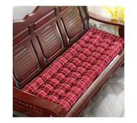 Outdoor Thick Rectangular Bench Cushion for Chaise Lounge Soft Padded Seat with Ties Perfect for Garden Patio and Terrace - Available in 1 2 3 or 4 Seat Options (Color: D Size: Three