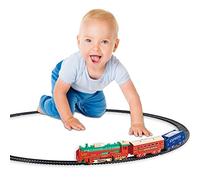 Outdoor Toy Battery-Powered Car Set Realistic Circumference Track Train Train Toy 216cm Rail Education (Red, One Size)