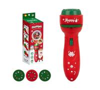 Outdoor Toy Christmas Flashlight Projector For Kids 24 Patterns Santa Christmas Tree Flashlight Projector Bedtime Cognition Torch Early Education Toys For Children (Red, One Size)