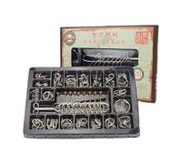 Outdoor Toy Metal Wire Puzzle Set Of 20 With Pouch Brain Teaser Puzzles IQ Test Puzzle Ring Disentanglement Interlock Game Trick Metal For Party (Silver, One Size)