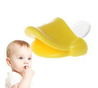 Outdoor Toy Nipple Pacifier Baby Food Grade Silicone Toddler Teether Teether (Yellow, 5. 6X5. 3X2. 7CM)