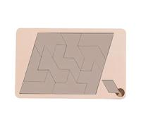Outdoor Toy Triangle Puzzle Solving The Wooden Puzzle Wooden Irregular Shape Square Disappearing Triangle Design Triangulator Brain Teaser Game (D, One Size)