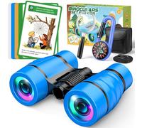 Outdoor Toys for 3-9 Year Old Boys-Binoculars for Kids with Fun 25 Explore Cards,Compass, Magnifying Glass-Garden Games 3-9 Year Old Boys Gifts Birthday Presents-for Football Matches,Hiking Travel