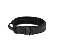 Outdoor Training Hunting Dog Collar With Metal Buckle Military Tactical Nylon Greyhound Collar Labrador Retriever Collar,Black,XL