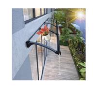 Outdoor transparent canopy-Modern Polycarbonate Door Canopy Awning - UV Protection, Rain & Snow Shield, Easy Installation, Pent Arch Design (130x160cm/51.2x63in) for Large Doors & Windows