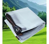 Outdoor Transparent Cover 300 x 460 cm 450Gsm Reinforced Waterproof Tarpaulin with Rubber-Reinforced Corners - UV Protective Cover Tarp Ground for Outdoor Camping, A