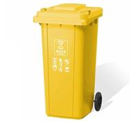 Outdoor Trash Bin 30L/50L/80L/100L/120L/240L with Lid & Wheels for Restaurants Hospitals Offices Warehouses HomesDurable Black Garbage Container