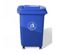 Outdoor Trash Can 30L/50L/80L/100L/120L/240L with Lid & Wheels for Restaurants Hospitals Offices Warehouses & HomesDurable Black Waste Container