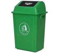Outdoor Trash Can, Multi-Purpose Plastic Dustbin with Lid for Indoor/Outdoor Use - Commercial Design for Hotels and Streets