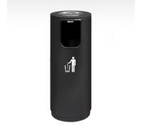 Outdoor Trash Can with Lid and Ashtray, Heavy-Duty for Garden, Street, and Hotel Use