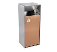 Outdoor Trash Can with Lid and Cigarette Extinguishing Mesh, Large Capacity Waste Bin for Patio Hotel Park Garden