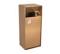 Outdoor Trash Can with Lid and Cigarette Extinguishing Mesh, Large Capacity Waste Bin for Patio Hotel Park Garden