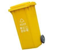 Outdoor Trash Can with Wheels, 100L Yellow Garbage Bin for Kitchen, Patio, Backyard, and Terrace -, Weatherproof, Easy to Move, Perfect for Home Use