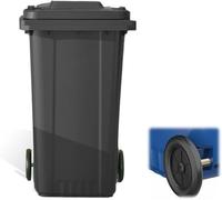 Outdoor Trash Can with Wheels & Lid, Commercial & Residential Waste Bin for Garden, Garage, Patio, 4 Colors Available