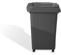 Outdoor Trash Can with Wheels & Lid, Commercial & Residential Waste Bin for Garden, Garage, Patio, 4 Colors Available