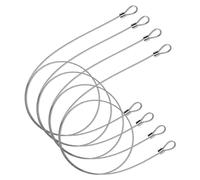 Outdoor Travel Security Cable Lock, 4 Pack 120CM/3.9ft 2mm Stage Lights Safety Cables Stainless Steel Security Cable with Double Loop Lightweight Braided Steel Coated Safety Luggage Lock