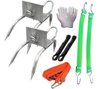 Outdoor Tree-Climbing Anti-Slip Cat Claw Shoes Set - 2025 Upgrade Spikes for Arborists, Hunting & Fruit Picking - Lightweight Durable Stainless Steel with Adjustable Straps (4 Claws, Set 3)