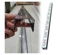 Outdoor Trench Drainage System with Slimline Low Profile Channel and Grate Plate, Splicable for Patio, Garage, Driveway, and Yard Rainwater Management