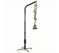 Outdoor Tugging Rope Dog Exercise Rack With Hanging Braided Rope Tether Tug Post Rotating Freestanding Metal Structure support suitable for yard training lawn activity home play