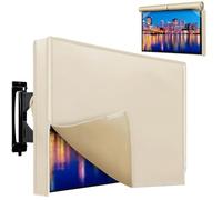 Outdoor TV Cover 48 to 50 Inches Weatherproof, Waterproof Outside TV Covers Heavy Duty 600D Oxford TV Covers Outdoor TV Screen Protectors Shield with Zippers and Velcro for Flat Screen Outdoor TVs
