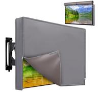 Outdoor TV Cover 52 to 55 Inches Weatherproof, Waterproof Outside TV Covers Heavy Duty 600D Oxford TV Covers Outdoor TV Screen Protectors Shield with Zippers and Velcro for Flat Screen Outdoor TVs