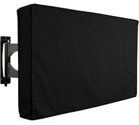 Outdoor TV Cover, PANTHER Series - Weatherproof Universal Protector for 30'' - 32'' LCD, LED, Television Sets - Compatible with Standard Mounts & Stands. Built In Remote Controller Storage - Black