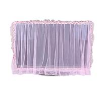Outdoor TV Cover Weatherproof Dust-Proof TV Cover Pink Purple Flower Yarn Screen Protecter Wall Mounted(Pink 42to47inch)